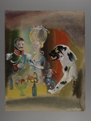 Г.А.В. Траугот. Вечер. Оригинал иллюстрации к сказке &laquo;Огниво&raquo; Г.Х. Андерсена. 1960. Бумага 