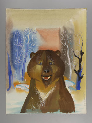 Г.А.В. Траугот. Медведь. Оригинал иллюстрации к книге &laquo;Не буду просить прощения&raquo;. С. 