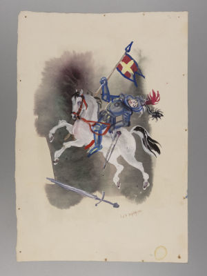 Г.А.В. Траугот. Английская сказка. Бумага, смешанная техника. Размер 32,5х22,5 см. Внизу 