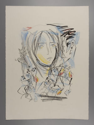 Г.А.В. Траугот. Фауст. Литография, пастель. Размер листа 54х39 см. Хорошее состояние. 
Г. А. В. 