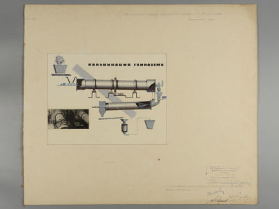 Захаров. Кальцинация глинозема. Оригинал макета плаката техники безопасности. Промышленная 