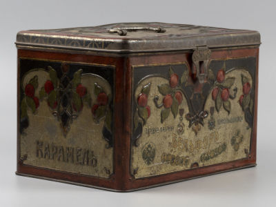 Паровая фабрика &laquo;Конфектъ и шоколада&raquo; &laquo;Бельфоръ&raquo;. Жесть. Ярославль. Нач. ХХ в. Коробка из-под 