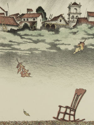 Кабанин А. Сто лет одиночества. Иллюзия. 2006. Литография. Размер изображения 27х21 см. Размер 