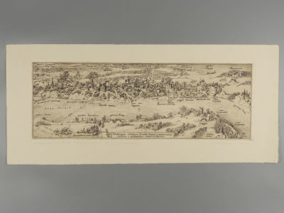 Козьмина Т. Панорама Старой Ладоги. Офорт. 2011. Размер изображения 17х49см. Размер листа 26х60 