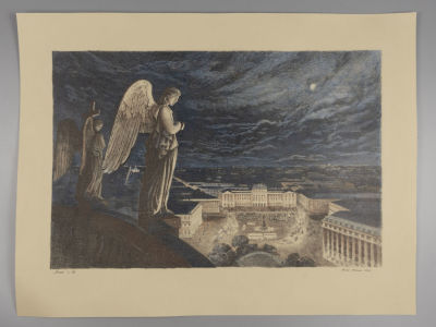 Квитко Ж. Ангелы. 2020. Цветная литография. Размер изображения 33х49,5 см. Размер листа 45,5х60 