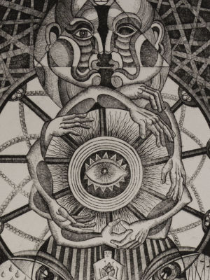 Колышкина М. Tarot Cards. 2020. Офорт. Размер изображения 20х15 см. Размер листа 39х26 см. 