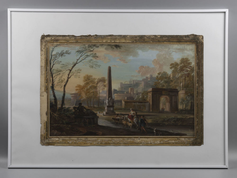 Lallemand Jean-Baptiste (Лаллеман Ж-Б) Святое семейство. Рисунок Франция XVIII в. Слева подпись 