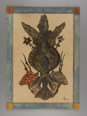 Катасинович А. Новый герб любителей власти. 1928. Бумага, акварель, тушь. Размер 25х35 см. Края 