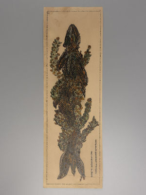 Катасинович А. Ягодная рыба. 1928. Бумага, акварель, тушь. Размер 29,5х10 см. Края потрёпаны 