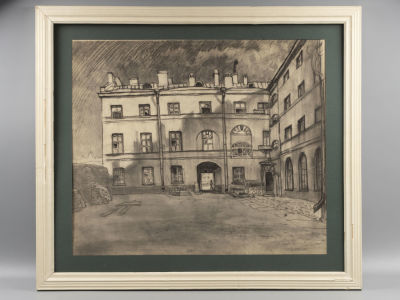 [Собрание коллекционера Ю.Г. Епатко] Ваулин И.(младший) Вечерний двор. Петербург. 1920-е гг. . Ст 