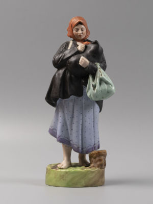 Горькая доля. Статуэтка. Фарфор. Гарднер. Конец XIX. Высота 25 см. Горькая доля. Статуэтка. 