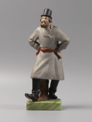 Танцующий мужик. Статуэтка. Фарфор. Гарднер. Конец XIX в. Танцующий мужик. Статуэтка. Фарфор 