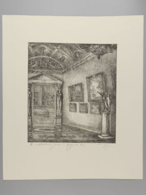 Гавричков А. По мотивам дачи С. Щедрина. 1960-е гг. Литография. Размер 42х36 см. 