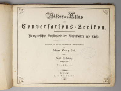 [На нем. яз. Иллюстрированный атлас к энциклопедия наук и искусств. Разделы 2-4. География. 