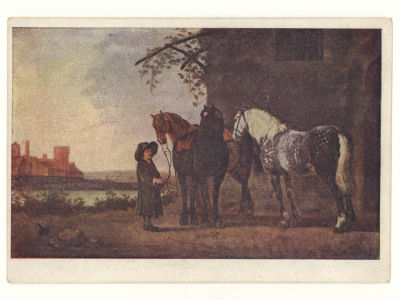 Блокада. Худ. Альберт Кейп. Лошади. Гдалин 836. 4476 "Искусство" №2857. Ленинград 1945 г. 