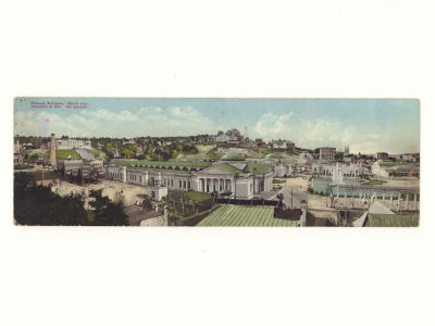 Киевская выставка. Цветная панорамная открытка. Начало ХХ в. 4517 Акц. О:во Гранберг в 