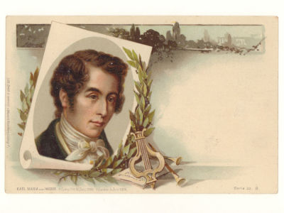 К. М. Вебер. Живописный портрет. Цветная открытка. Начало ХХ в. 4528 Lith. Druck u. Verlag 