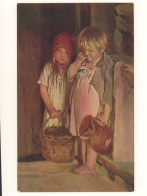 Худ. К. В. Лемох. Дети. Цветная открытка. Начало ХХ в. 4560 Издание художников А. В. Маковского 