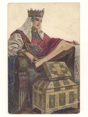 Худ. С. Соломко. Молода Апраксия Королевична... Цветная открытка. Начало ХХ в. 4566 И. Лапин 