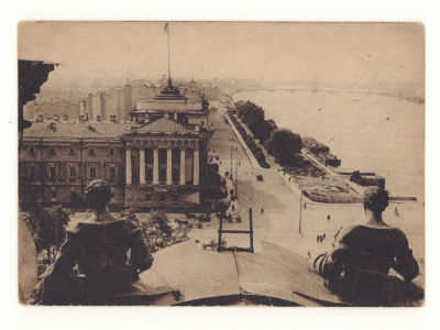Ленинград. №54. Вид на набережную Красного Флота с крыши Дворца искусств (б. Зимний). Довоенная 