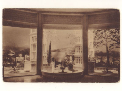 Павильон СССР. Диорама курортов в зале Культуры и Отдыха. Довоенная открытка. 4660 S.A.№ 1. 