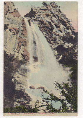 Крым. Водопад "Учан-Су" близ Ялты. Цветная открытка. Начало ХХ в. 2028 Издание Димитрия 