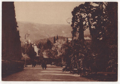 Крым. Ялта. Городской сад. Довоенная открытка. 2099 ГИЗ №20373. Размеры 14,7х10,1 см. Хорошее 