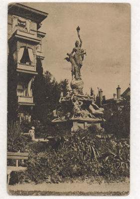 Крым. Гурзуф. Фонтан "Ночь". Довоенная открытка. 2111 Издание Коммерческого Аг-ва "СВЯЗЬ" при 