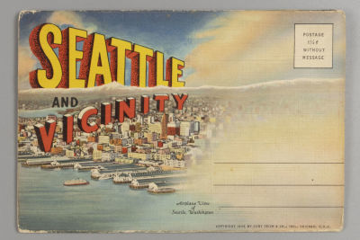 Seattle and Vicinity (Сиэтл и его окрестности). Сувенирный буклет с 20-ю цветными 