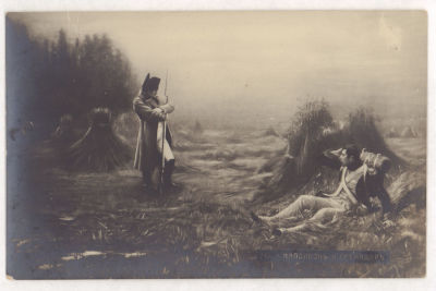 715. Наполеон и гренадер. Живопись. Открытка. Начало ХХ в. 2287 Размеры 13,8х8,8 см. Хорошее 