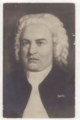 Бах. Персоналии. Открытка. Начало ХХ в. 2312 B.K.W.I. 2012. Размеры 8,6х13,7 см. Хорошее состояние.