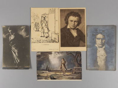 Бетховен. Персоналии. Набор из 5-ти открыток. Начало ХХ в. 2313 Разные издательства. Хорошее 