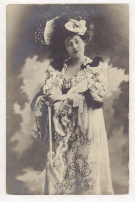 Лабунская М.Н. Русская балерина. Мода. Шляпка. Фотооткрытка. Начало ХХ в. 2329 Э.Л. 429. 