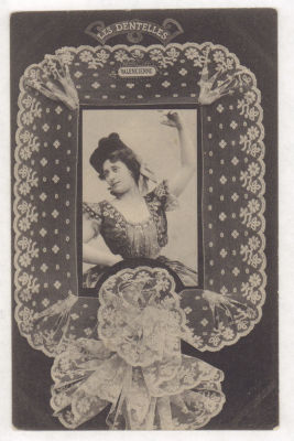 Дама и кружева (Velencienne). Открытка. Начало ХХ в. 2347 Phototypie A.Bergeret &amp; Cie 