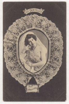 Дама и кружева (Point D'Angleterre). Открытка. Начало ХХ в. 2349 Phototypie A.Bergeret &amp; 