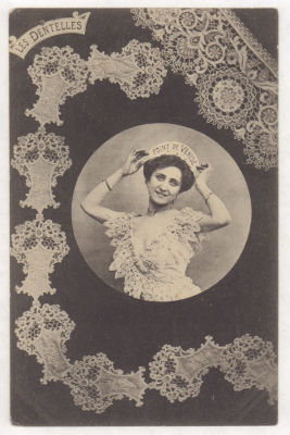 Дама и кружева (Point de Venise). Открытка. Начало ХХ в. 2350 Phototypie A.Bergeret &amp; Cie 