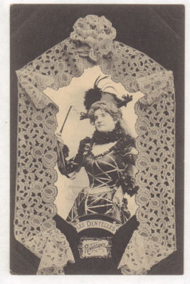 Дама и кружева (Renaissance). Открытка. Начало ХХ в. 2351 Phototypie A.Bergeret &amp; Cie 