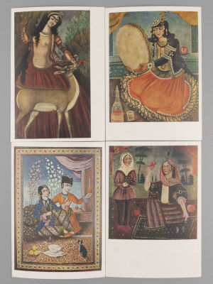 Персидская живопись ХVIII- ХIХ в. Набор из 4-х цветных довоенных открыток. 2380 Метехи-Музей 