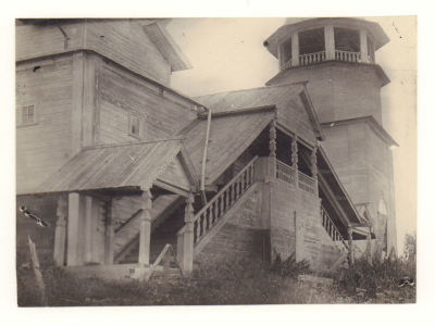 [Карелия 1927 г] Фотограф Морозов Ф.М. Погост Кижи. Храм. Фотография 1927. 2. [Из архива 