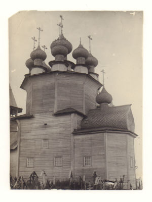 [Карелия 1927 г] Фотограф Морозов Ф.М. Погост Кижи. Храм. Фотография 1927. 3. [Из архива 
