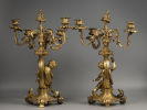 Канделябры парные (2 шт.) Бронза, позолота. Западная Европа. XIX в. Размер 46,5х31,5х20 см. Изображение - 3