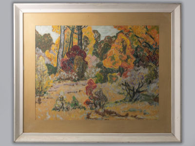 Малыш Г. Осенние деревья. 1980-е гг. Бумага, пастель. Размер по раме 67,5х81 см. Внизу справа 