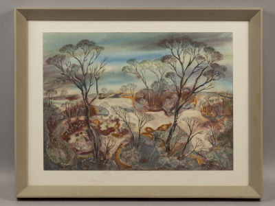 Нестеренко В. Вильнюс. 1989. Бумага, акварель. Размер по раме 32,5х42,5 см. Хорошее состояние. 