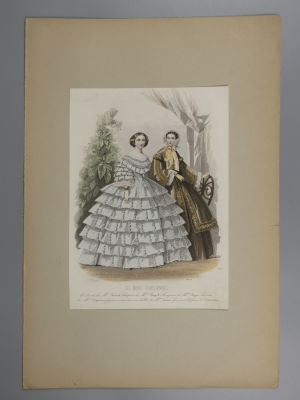 Гравюра из журнала &laquo;Les modes parisienne&raquo;. Париж. Середина XIX в. №793. Размер 44х30,5 см. 