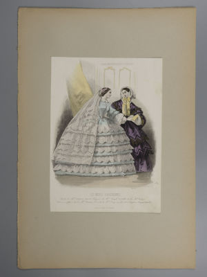 Гравюра из журнала &laquo;Les modes parisienne&raquo;. Париж. Середина XIX в. №786. Размер 44х30,5 см. 