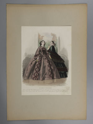 Гравюра из журнала &laquo;Les modes parisienne&raquo;. Париж. Середина XIX в. №787. Размер 44х30,5 см. 