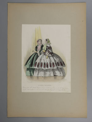 Гравюра из журнала &laquo;Les modes parisienne&raquo;. Париж. Середина XIX в. №785. Размер 44х30,5 см. 