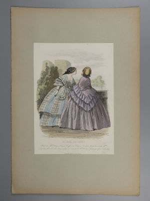 Гравюра из журнала &laquo;Les modes parisienne&raquo;. Париж. Середина XIX в. №800. Размер 44х30,5 см. 