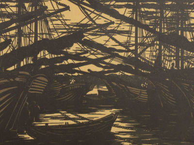 Остроумова-Лебедева А. Снасти. 1910. Цинкография. Размер листа 23х30 см. Есть следы времени 