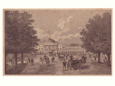 Л. Серяков Павловск. Офорт. Сер. XIX в. 8.5х14 см. Размер 8.5х14 см. Подпись автора в правом 